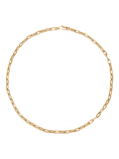 Sara Weinstock 18K yellow gold rectangle charm necklace