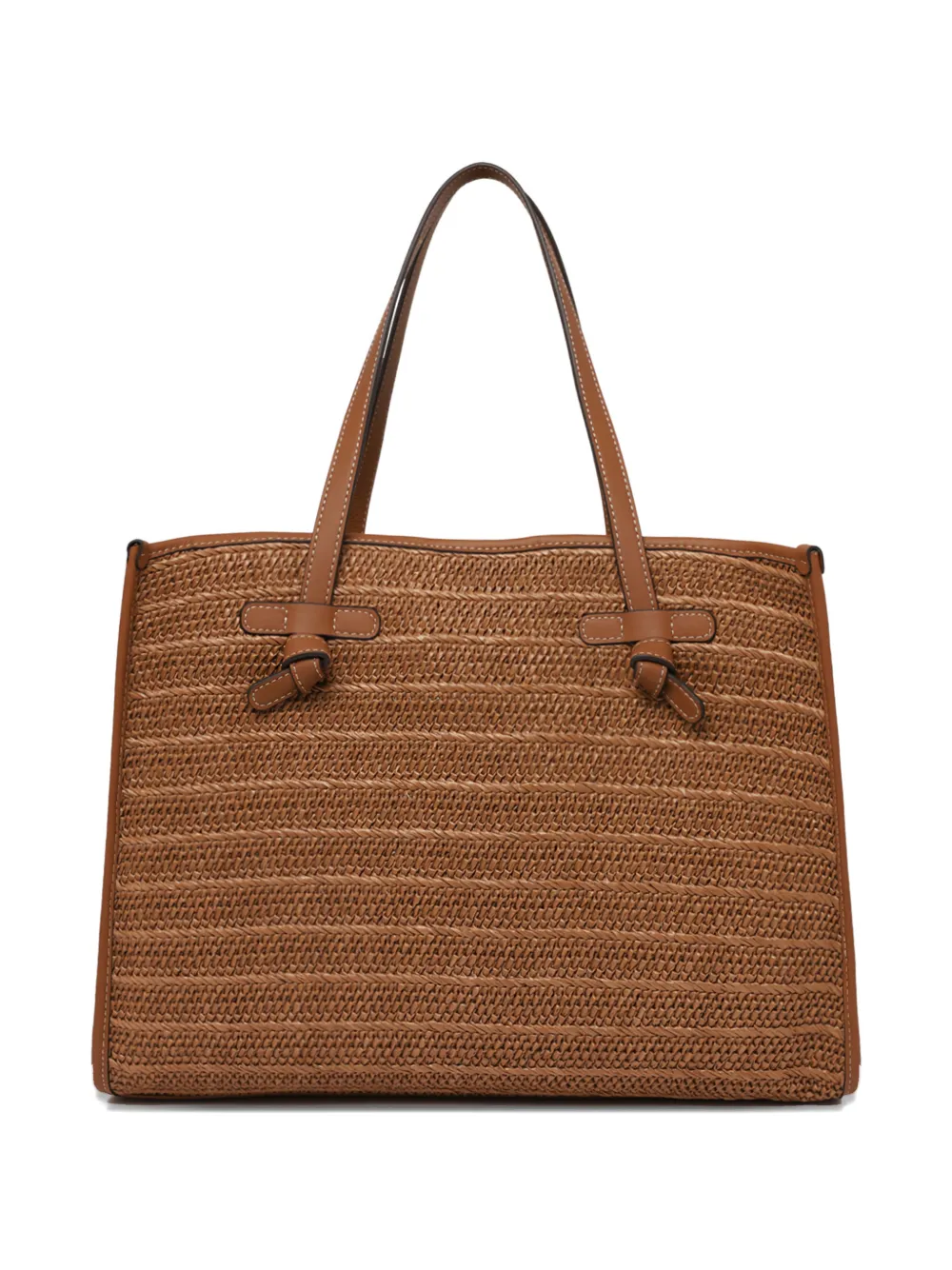 MARCELLA CLUB textured top-handle tote bag - Bruin