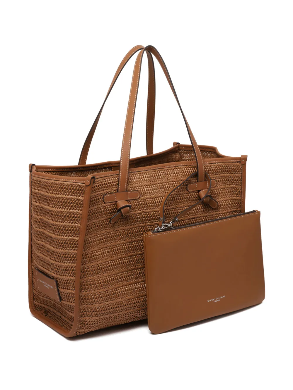  Marcella Club Textured Top-handle Tote Bag - Brown 