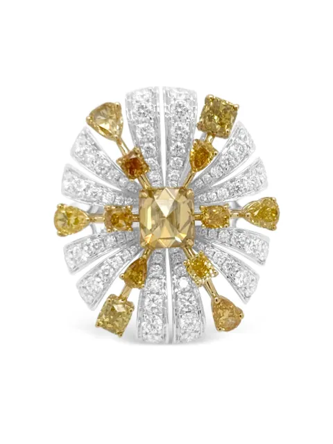 HYT Jewelry 18K white and yellow gold diamond ring