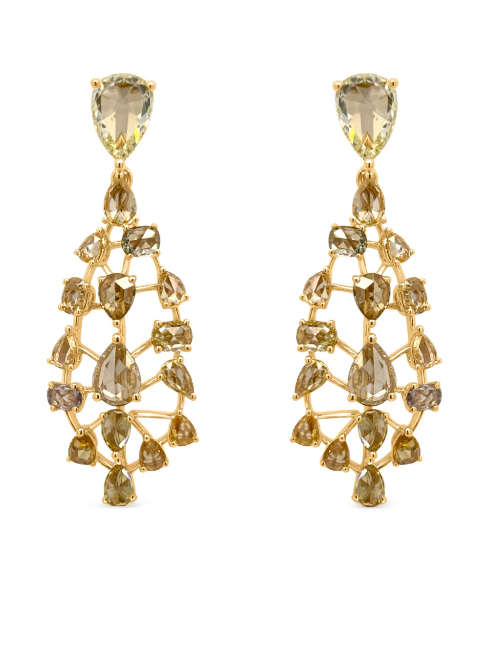 HYT Jewelry Orecchini in oro giallo 18 carati con diamanti