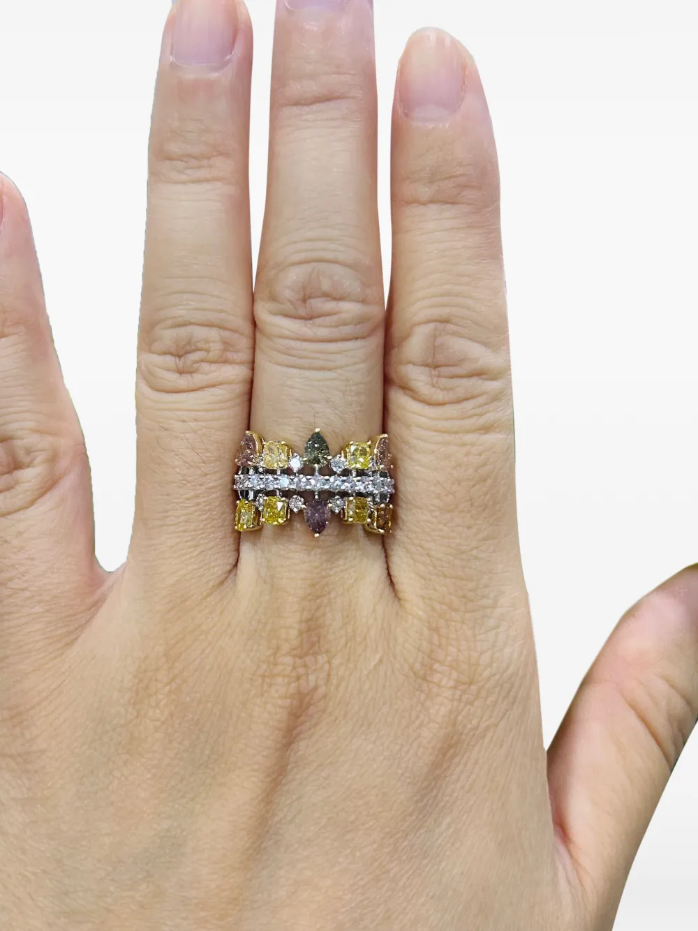 18k White And Yellow Gold Diamond Ring