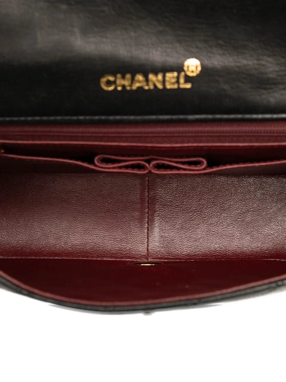 CHANEL Pre-owned 1986-1988 Medium Quilted Lambskin Full Flap Crossbody Bag In Black