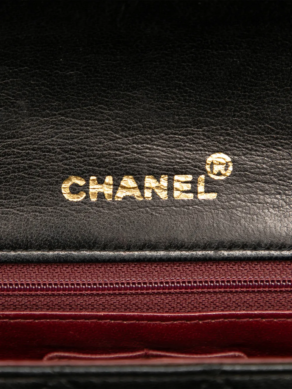 CHANEL Pre-owned 1986-1988 Medium Quilted Lambskin Full Flap Crossbody Bag In Black