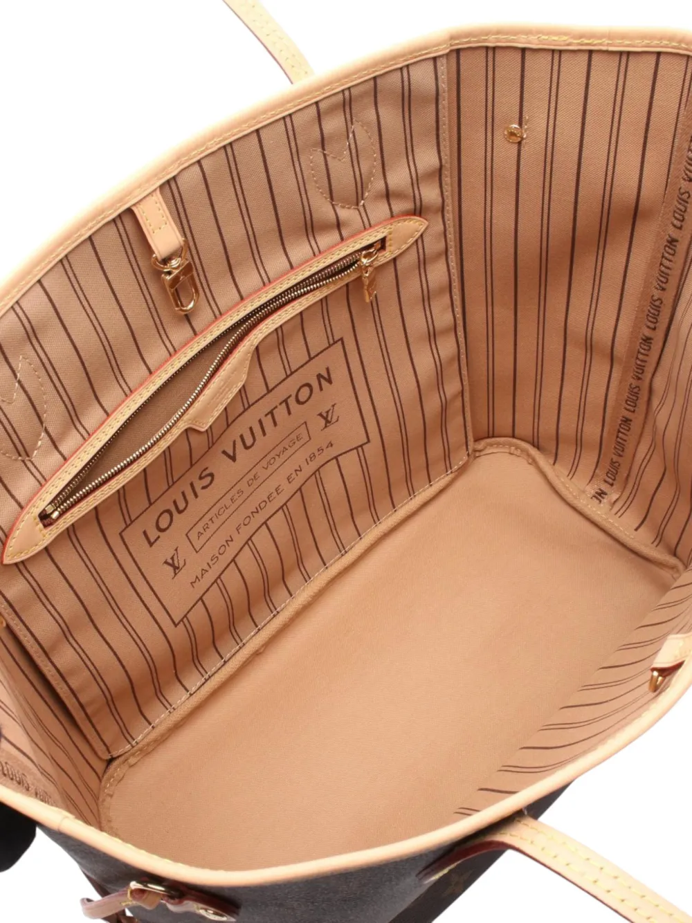 LOUIS VUITTON Pre-owned 2021-2025 Monogram Neverfull Mm Tote Bag In Brown