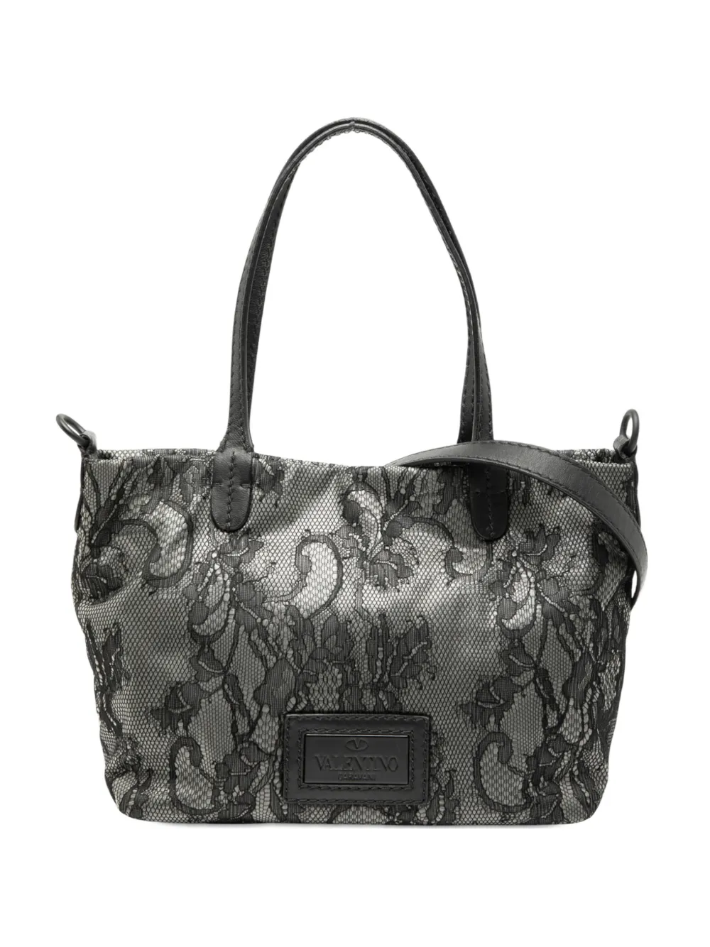 VALENTINO GARAVANI Pre-owned 2000-2017 Atelier Lace Satchel In Black