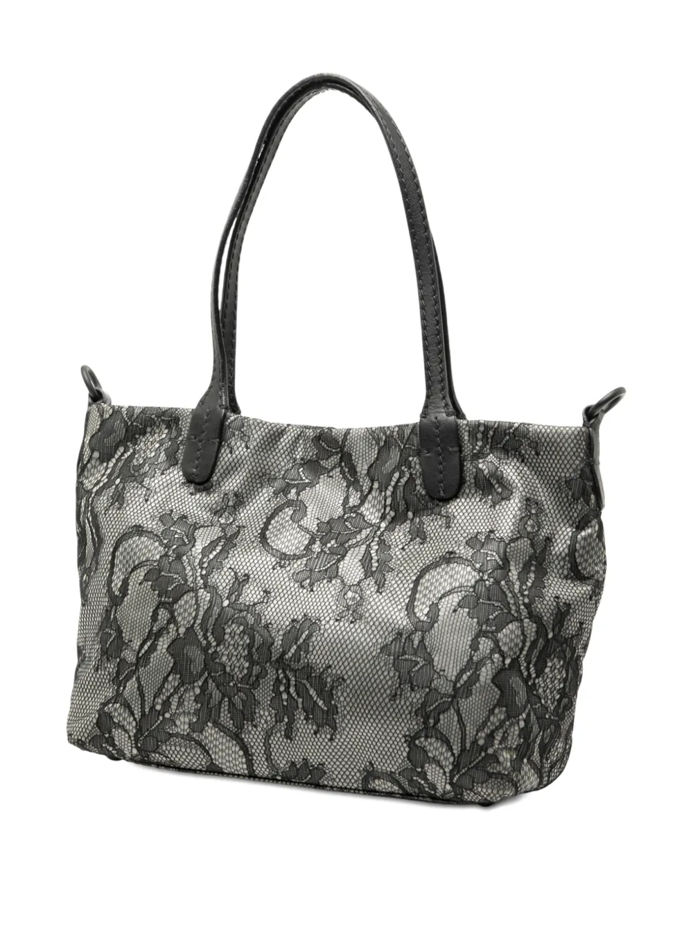 VALENTINO GARAVANI Pre-owned 2000-2017 Atelier Lace Satchel In Black