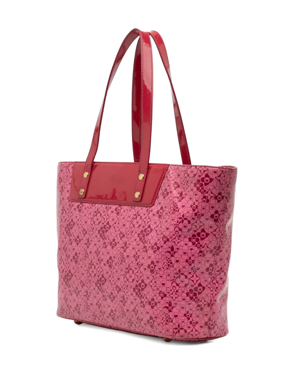 Pre-owned Louis Vuitton 2010 Takashi Murakami Coated Canvas Cosmic Blossom Pm Tote Bag In Pink