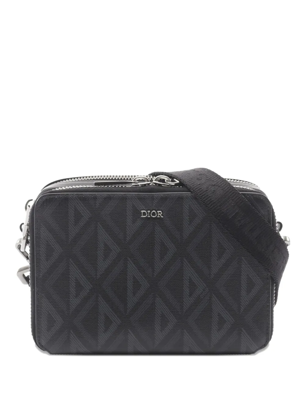 Christian Dior Pre-Owned 2021-2025 コーテッドキャンバス CD ダイヤモンド メッセンジャー ポーチ Christian Dior Pre-Owned 2021-2025 コーテッドキャンバス CD ダイヤモンド メッセンジャー ポーチ