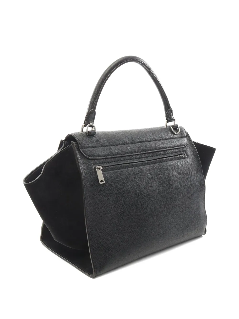 Celine Pre-Owned 2010-2025 Medium Drummed Calfskin and Suede Trapeze satchel | Pre-owned | Image 2
