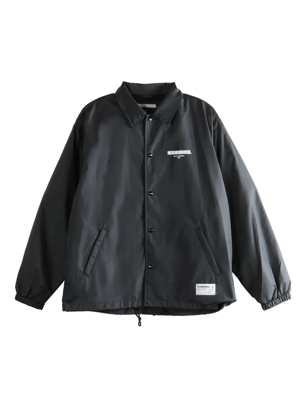 Neighborhood buttoned logo jacket | Black | Image 1