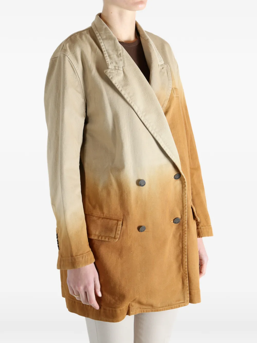  Uma Wang Kort Dopuble-breasted Blazer - Brown 