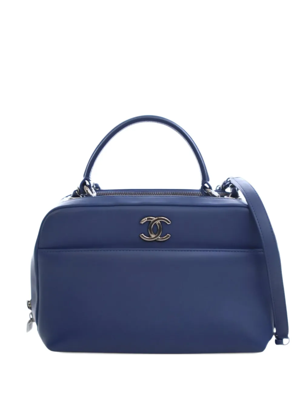 CHANEL Pre-Owned 2019 Medium Calfskin Trendy CC Bowling Bag satchel - Blu