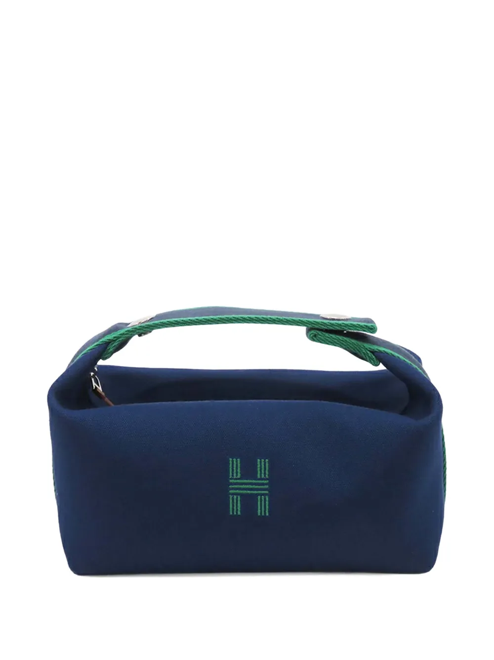 Hermès Pre-Owned 2010-2024 Small Toile Bride A Brac Case vanity bag | Blue | Image 1