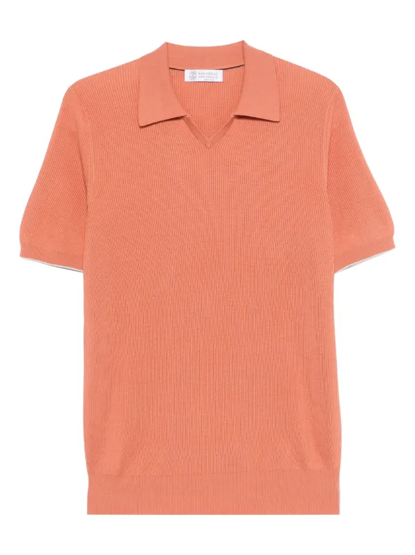 Brunello Cucinelli Vネック Tシャツ | オレンジ | FARFETCH JP