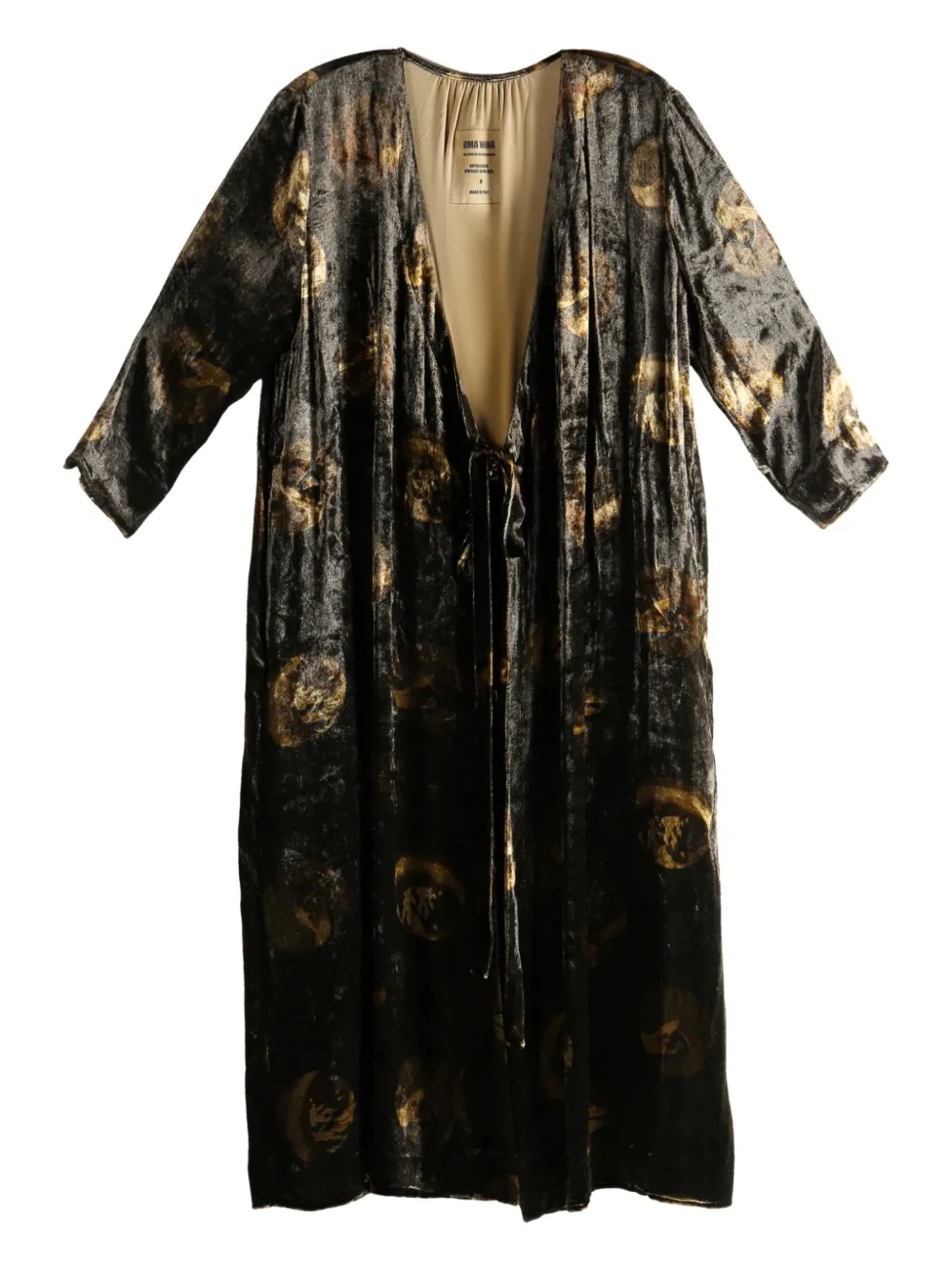 Uma Wang Anthea tie-waist midi dress - Nero