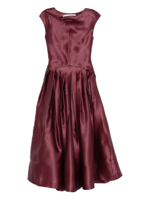 MARK KENLY DOMINO TAN Dilia Atelier pleated dress