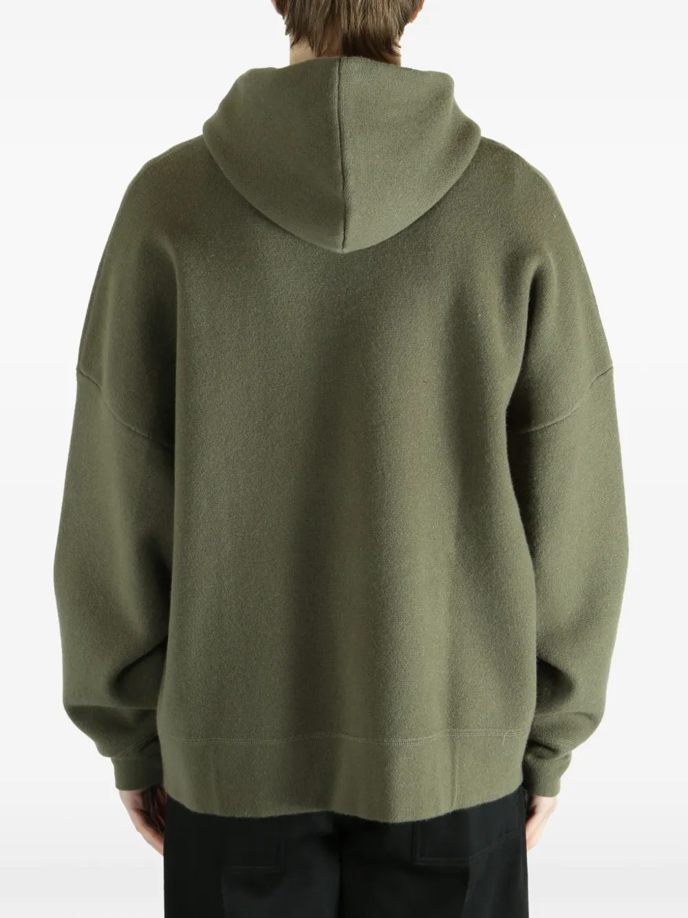extreme cashmere Gebreide hoodie met rits Groen