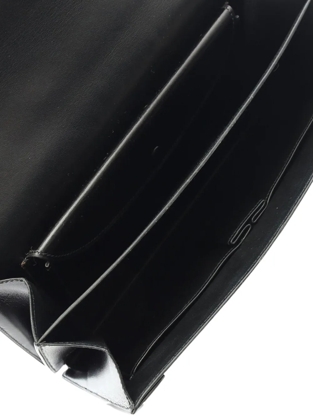 HERMES Pre-owned 1986 Box Calf Piano Handbag In Black