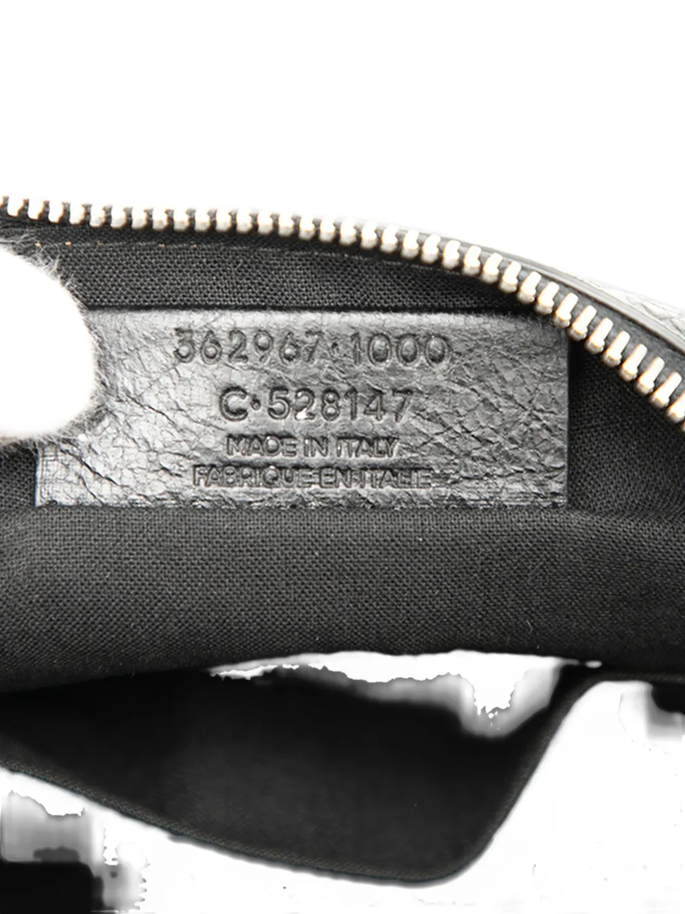 Pre-owned Balenciaga 2016 Lambskin Motocross Classic Zip Around Flat Clutch Bag In Black