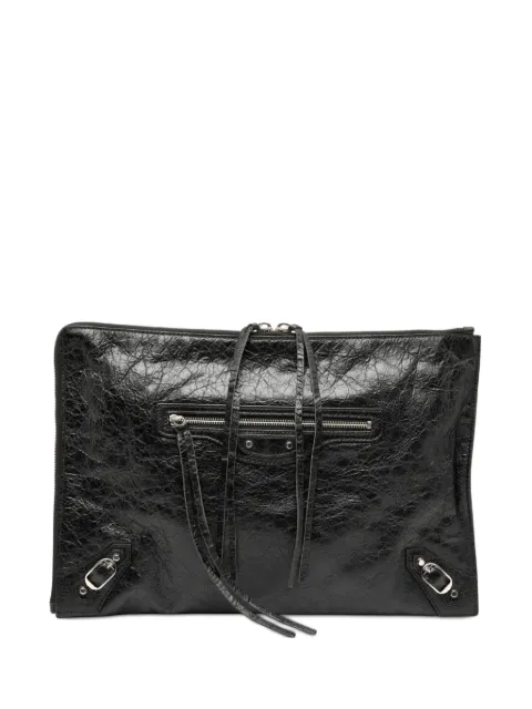 Balenciaga Pre-Owned 2016 Lambskin Motocross Classic Zip Around Flat clutch bag