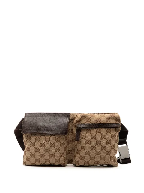 Gucci Pre-Owned 2000-2015 GG Canvas Double Pocket belt bag