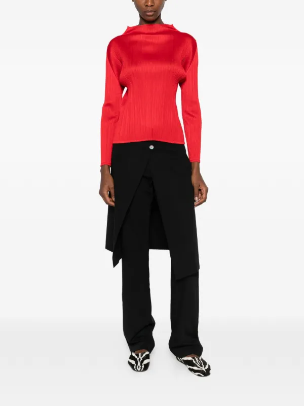 Pleats Please Issey Miyake Pleated Top | Red | FARFETCH