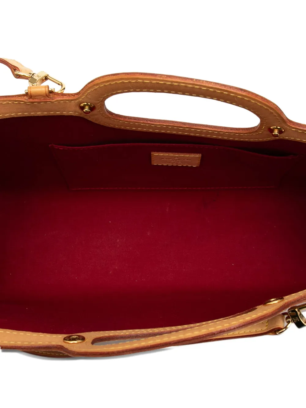 LOUIS VUITTON Pre-owned 2007 Monogram Vernis Roxbury Drive Satchel In Red