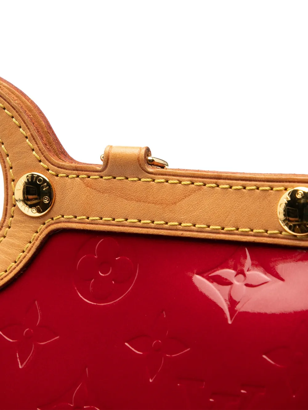 LOUIS VUITTON Pre-owned 2007 Monogram Vernis Roxbury Drive Satchel In Red