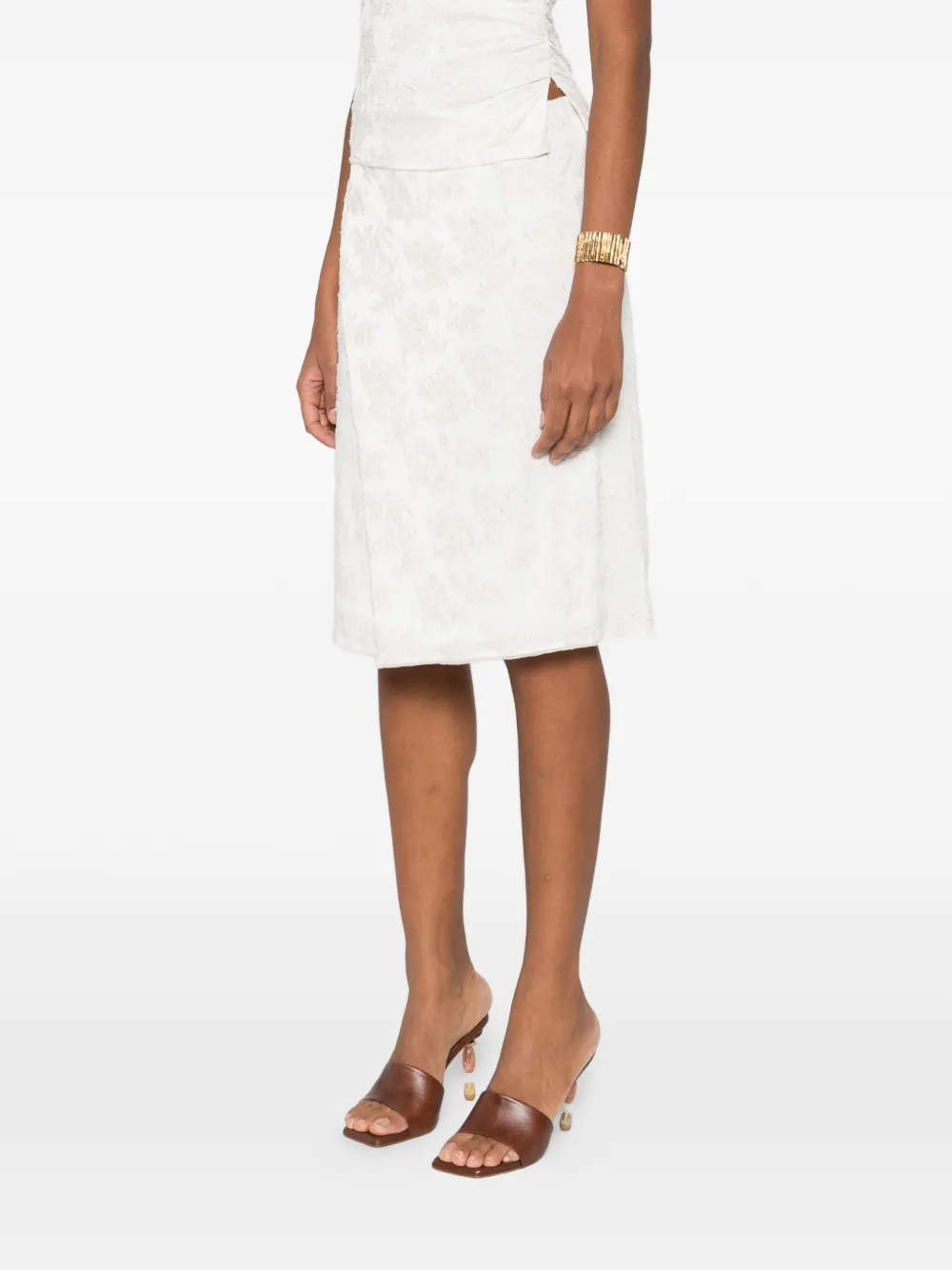  Sir. Blanca Wrap Midi Skirt - Neutrals 