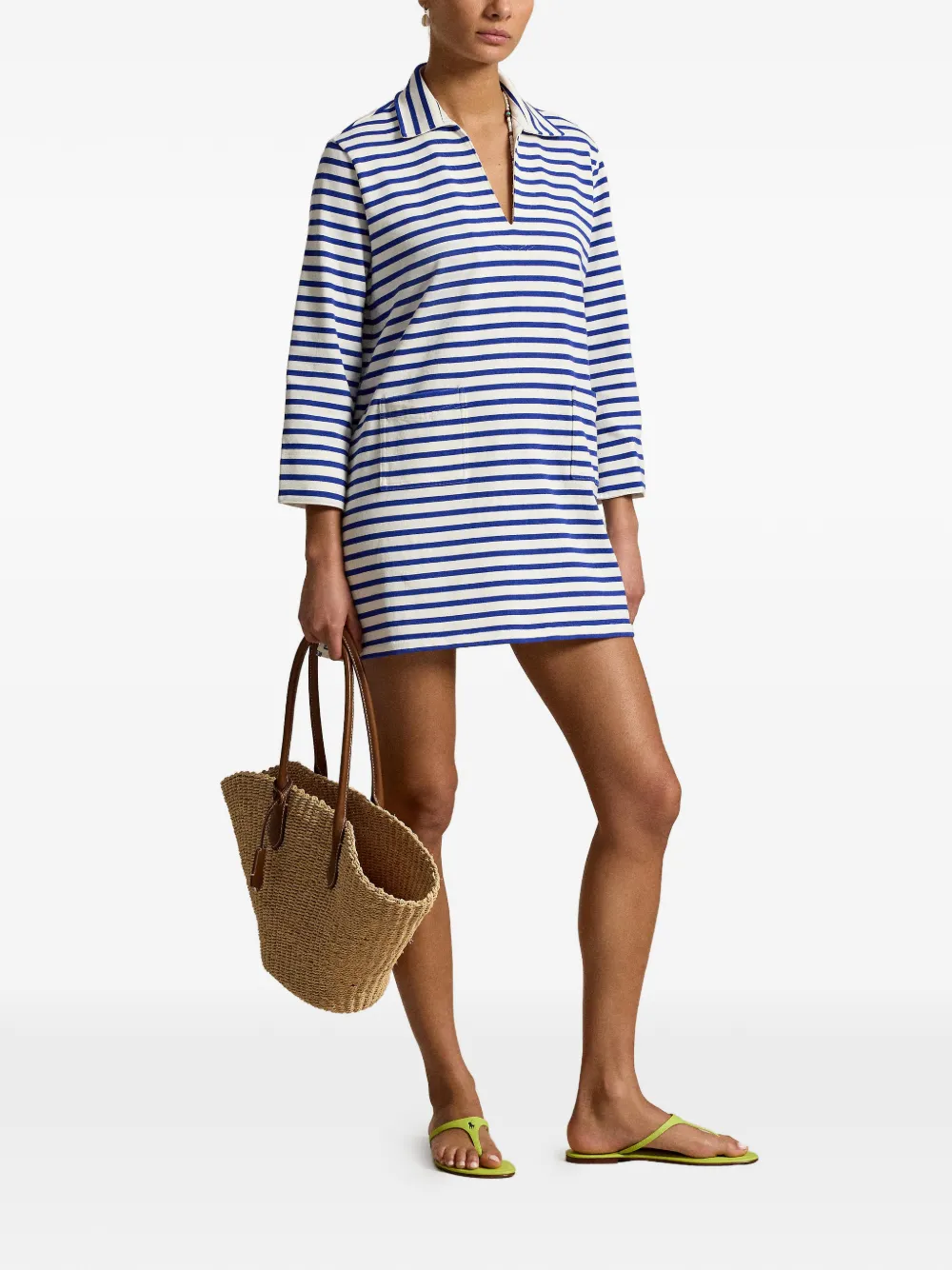 Polo Ralph Lauren Gestreepte mini-jurk Blauw