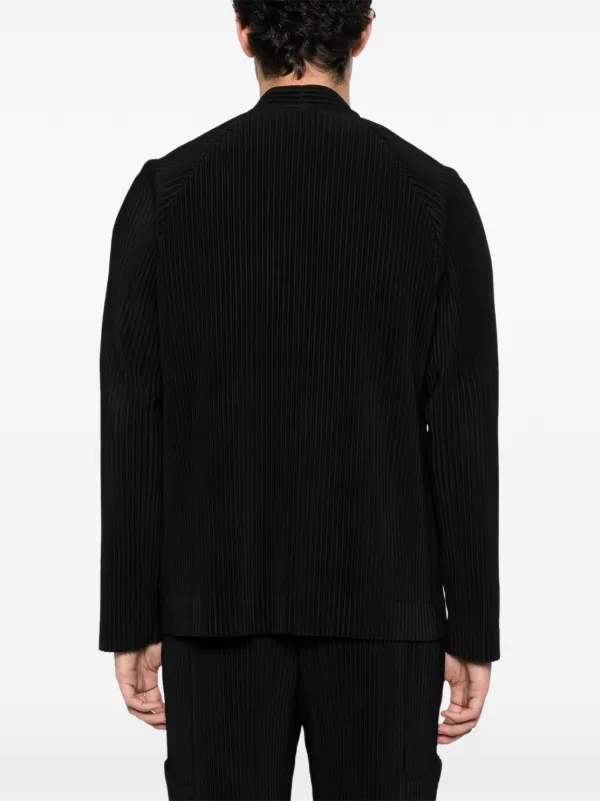 Homme Plissé Issey Miyake Quarry Zipped Jacket | Black | FARFETCH JO
