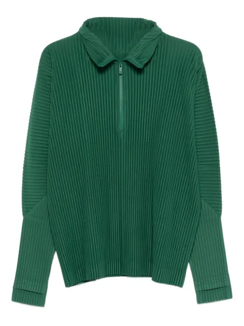 Homme Plissé Issey Miyake pleated half-zip T-shirt