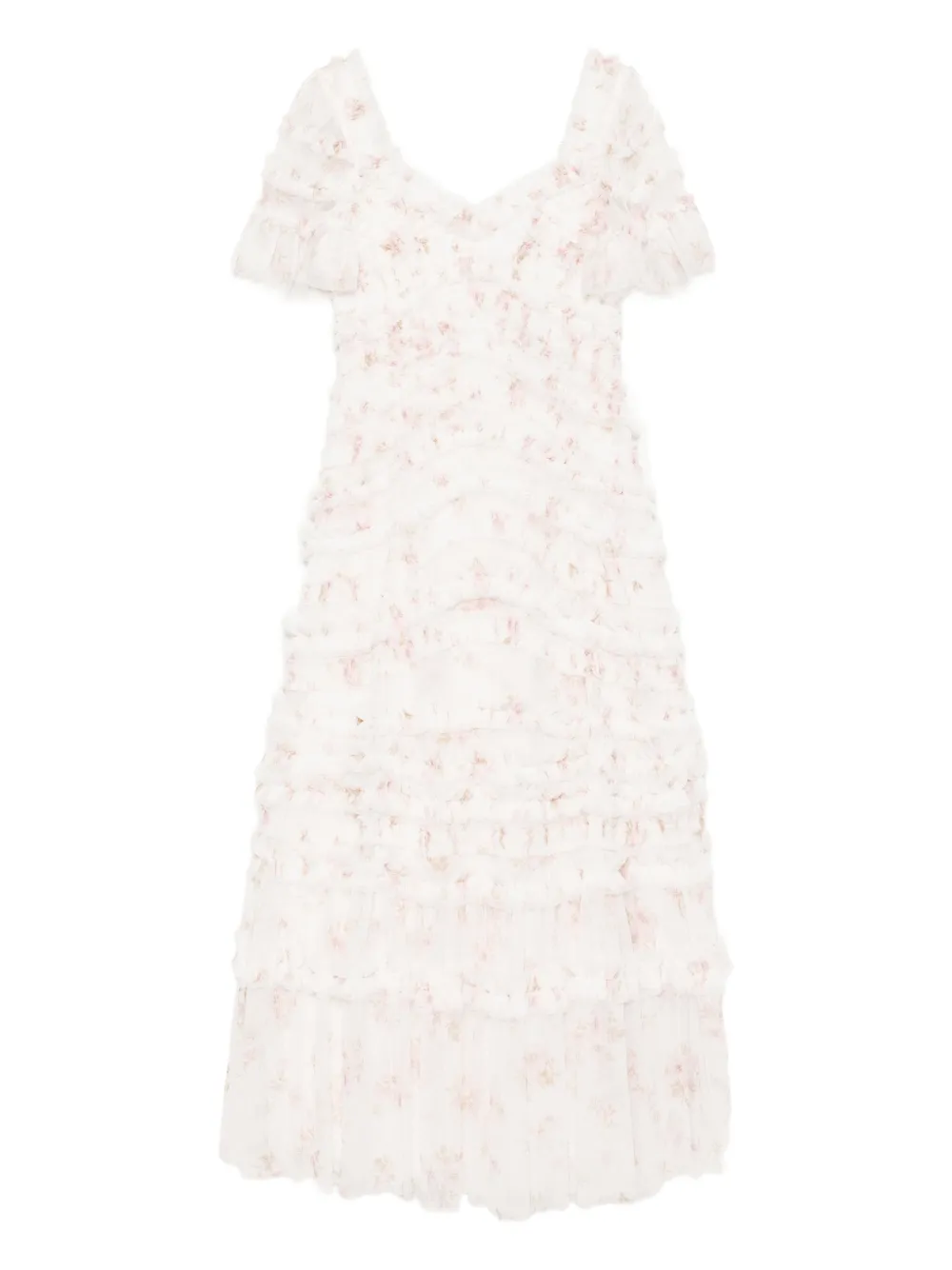 Needle & Thread Magnolia Ditsy gown | White | Image 1