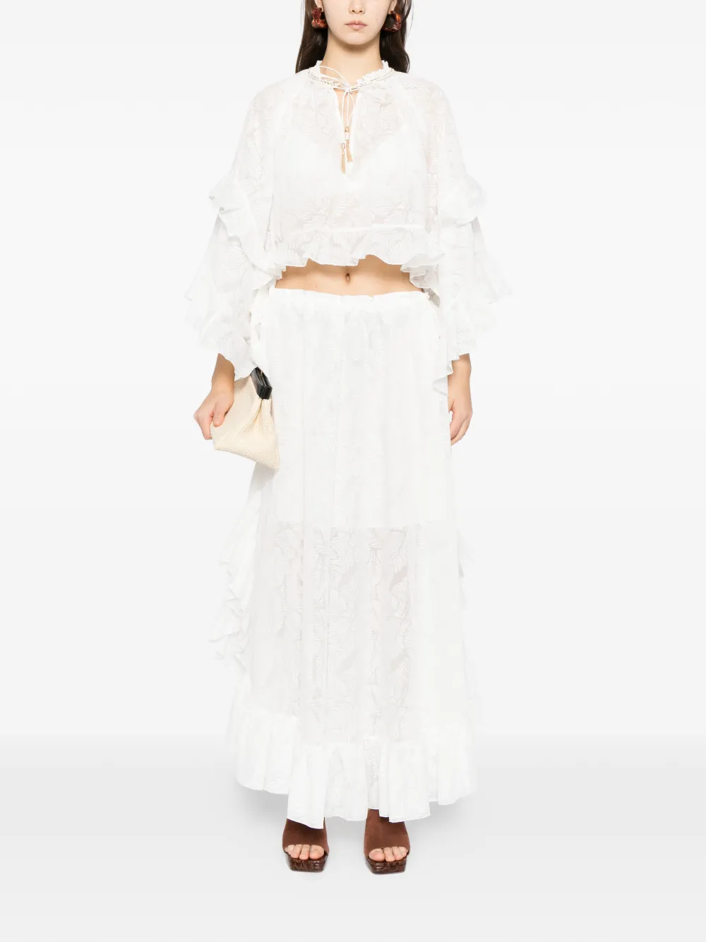 ZIMMERMANN Rok met print - Wit