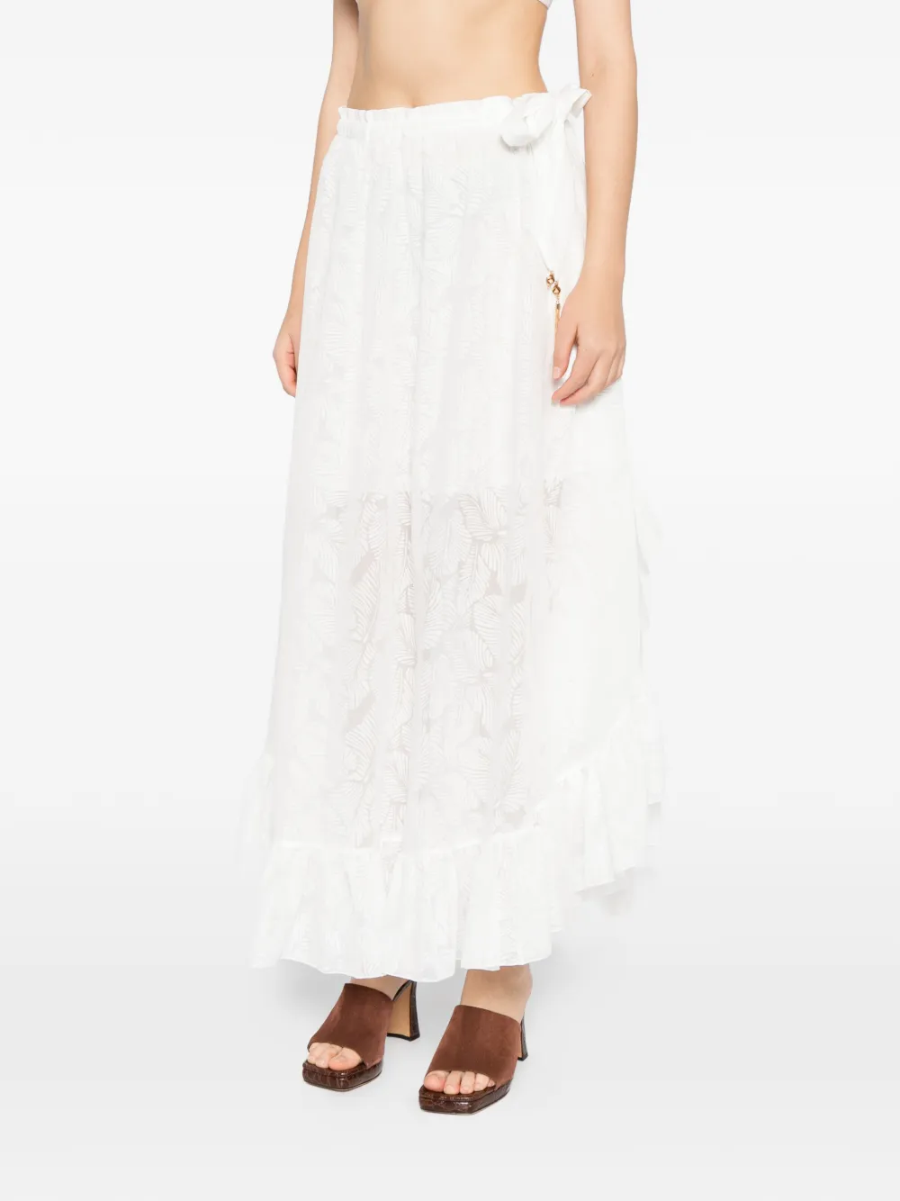 ZIMMERMANN Rok met print Wit