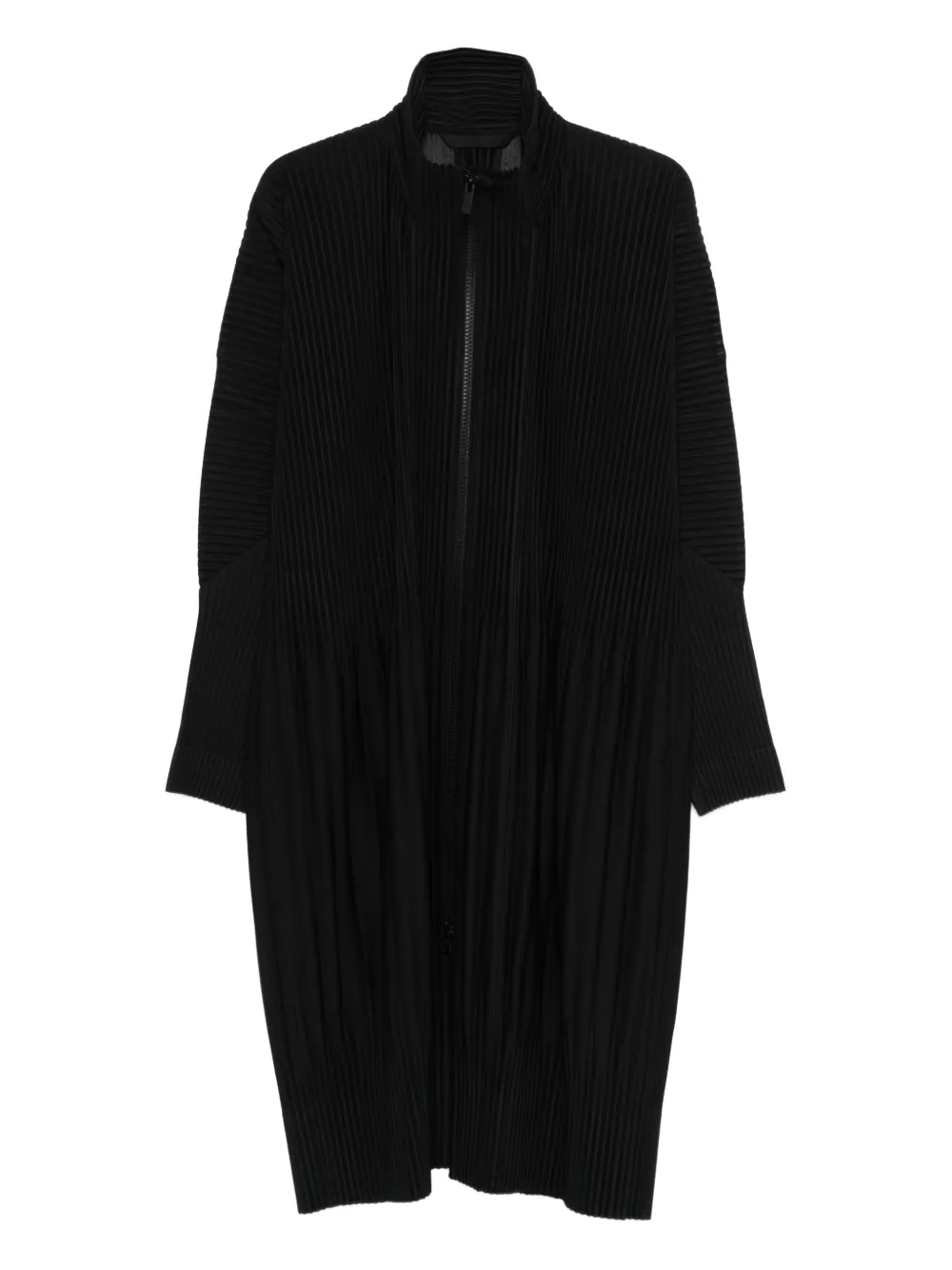 Homme Plissé Issey Miyake pleated zip-up coat - Nero