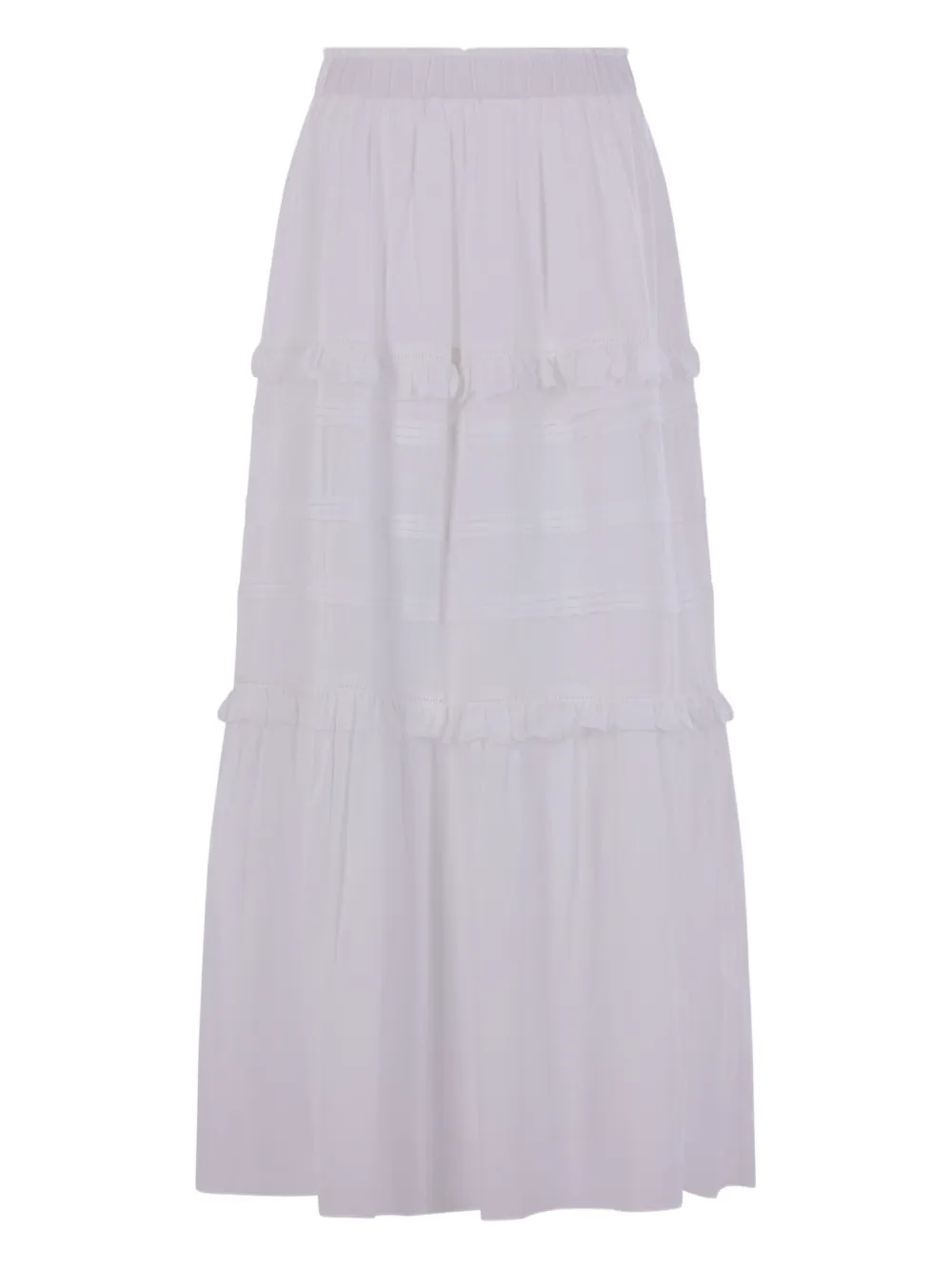 Isabel Marant Étoile Ruffled Tiered Maxi Skirt In White