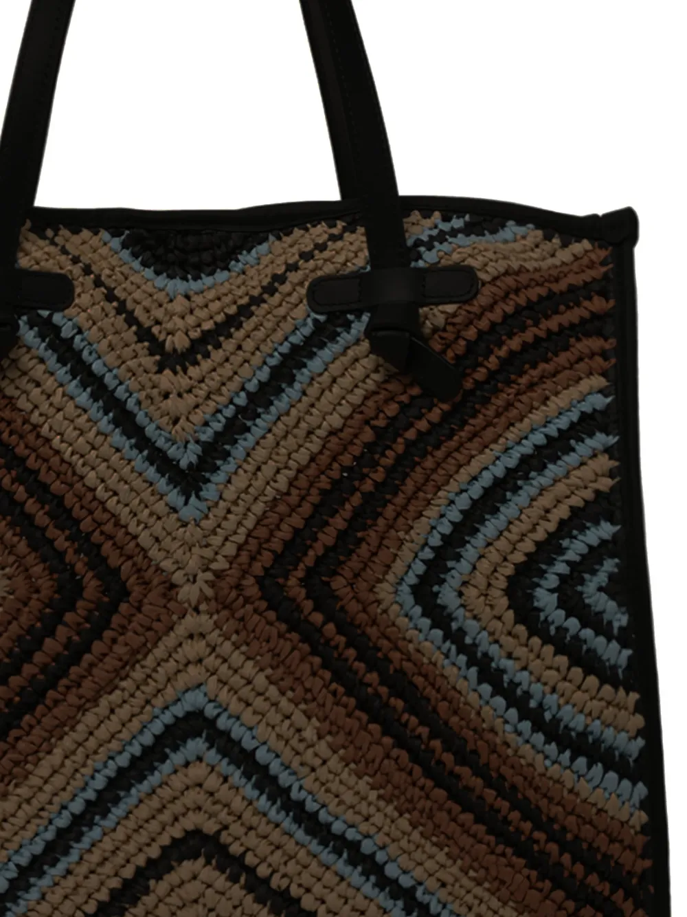  Marcella Club Chevron Tote Bag - Neutrals 
