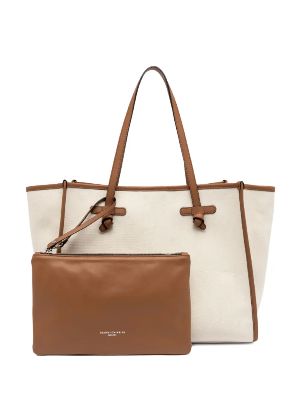 MARCELLA CLUB knot-detail shoulder bag - Toni neutri