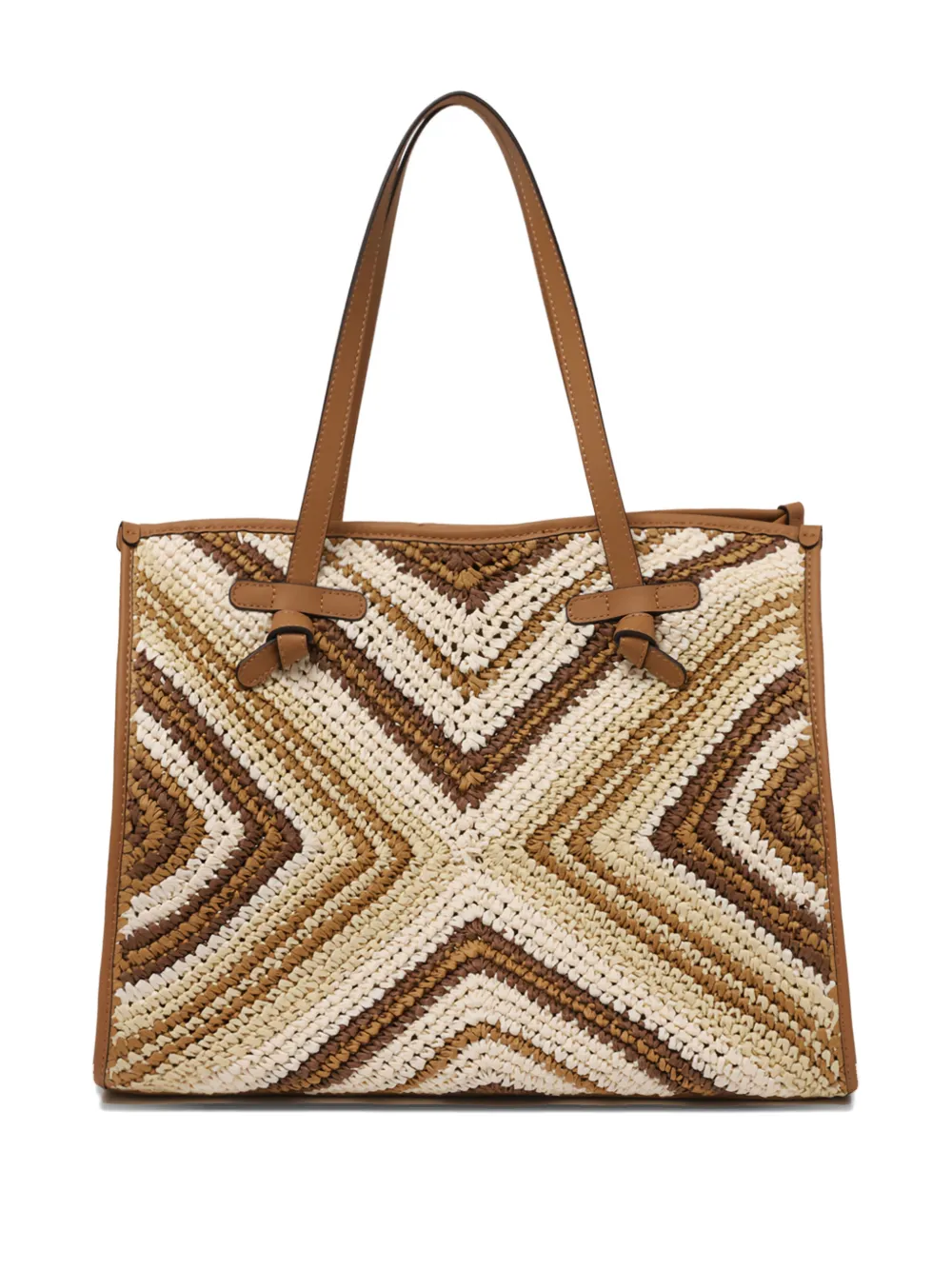 MARCELLA CLUB woven tote bag - Beige