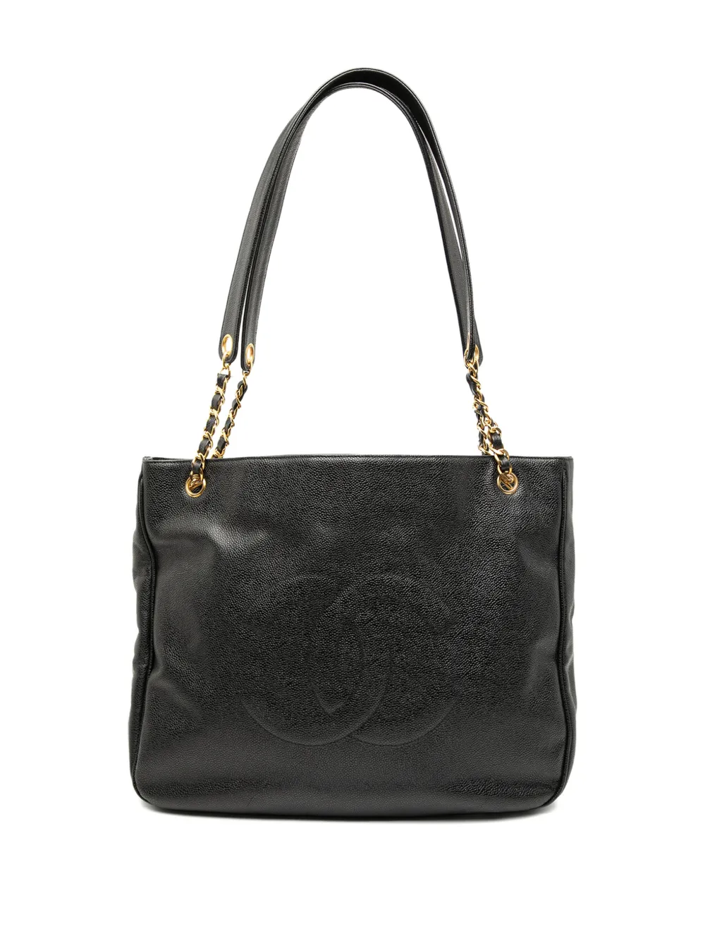 CHANEL Pre-Owned 1994-1996 CC Caviar tote bag - ブラック