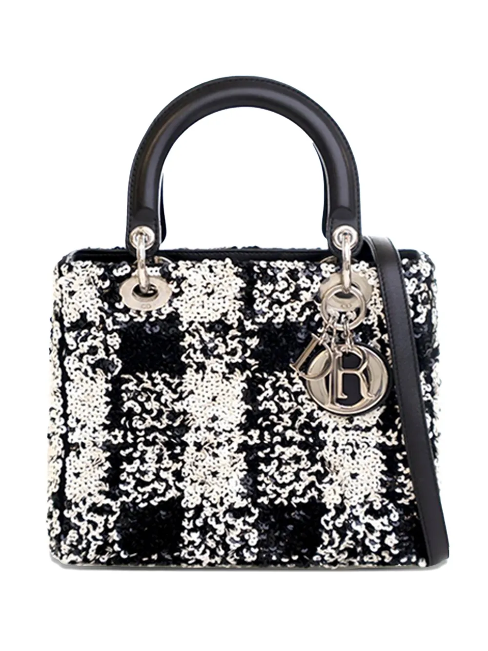 Christian Dior Pre-Owned 2014 Medium Lambskin Sequin Embellished Lady