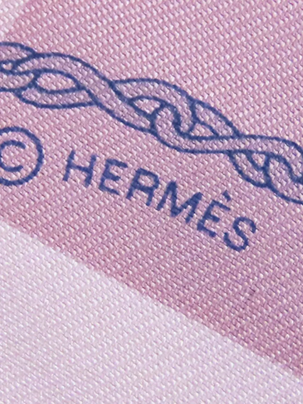 Pre-owned Hermes 2000-2025 Mors Et Gourmettes Vichy Silk Twilly Scarf Scarves In Pink