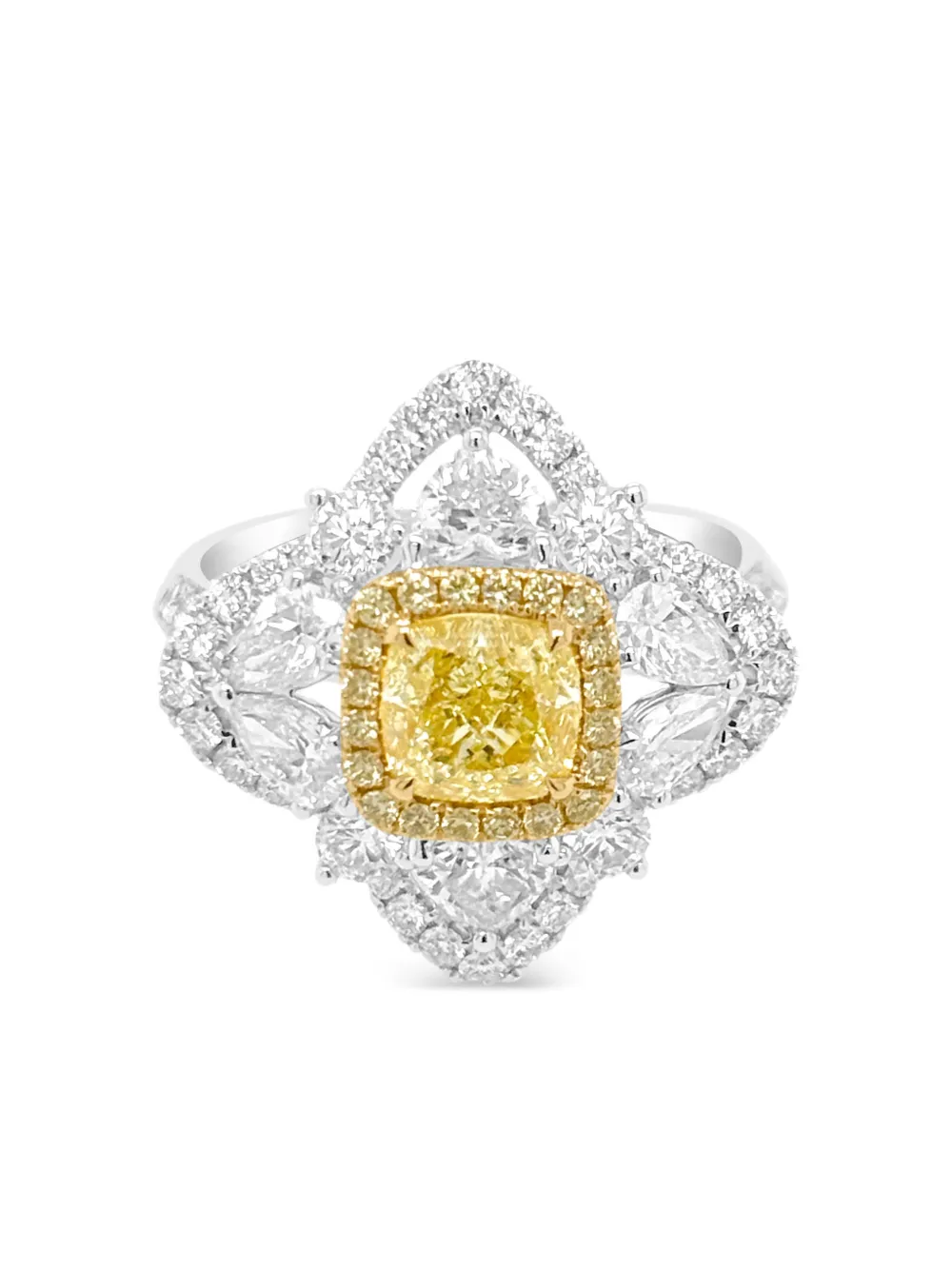 HYT Jewelry Anello in oro bianco 18 carati con diamanti - Argento