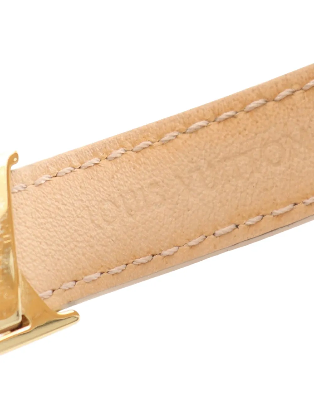 Pre-owned Louis Vuitton 2022 Leather Lv Iconic Bracelet Costume Bracelet In Brown