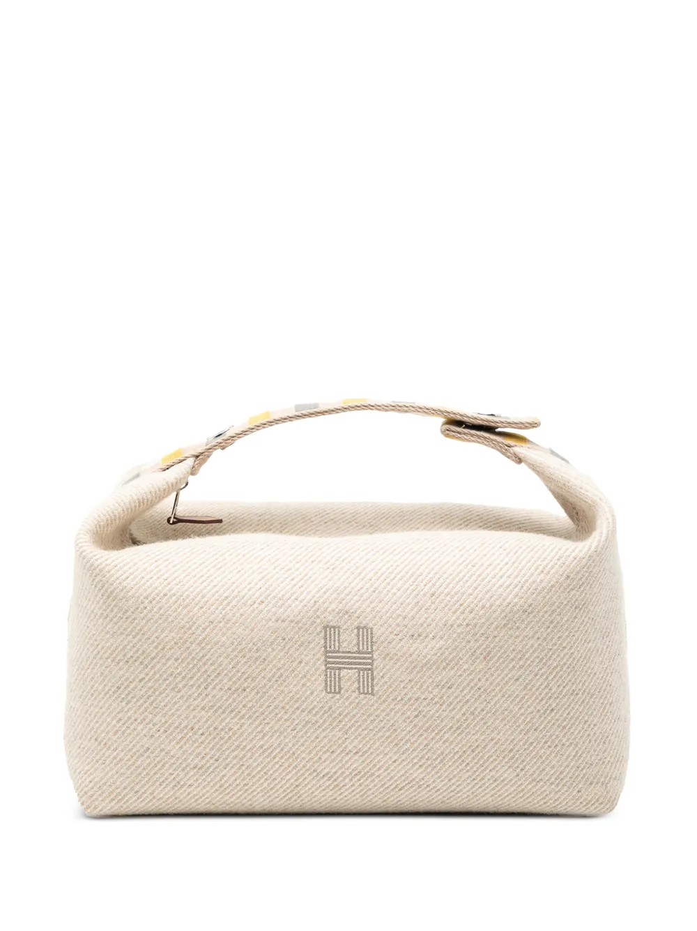 Hermès Pre-Owned 2010-2025 Large Wool Au Carre Bride A Brac Case vanity bag | Brown | Image 1