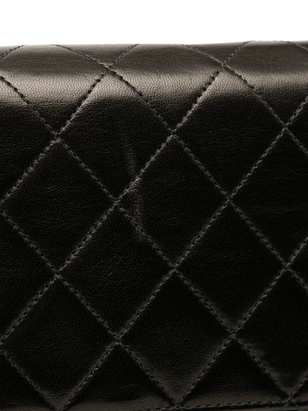 CHANEL Pre-owned 1994-1996 Small Cc Quilted Lambskin Single Flap Crossbody Bag In Black