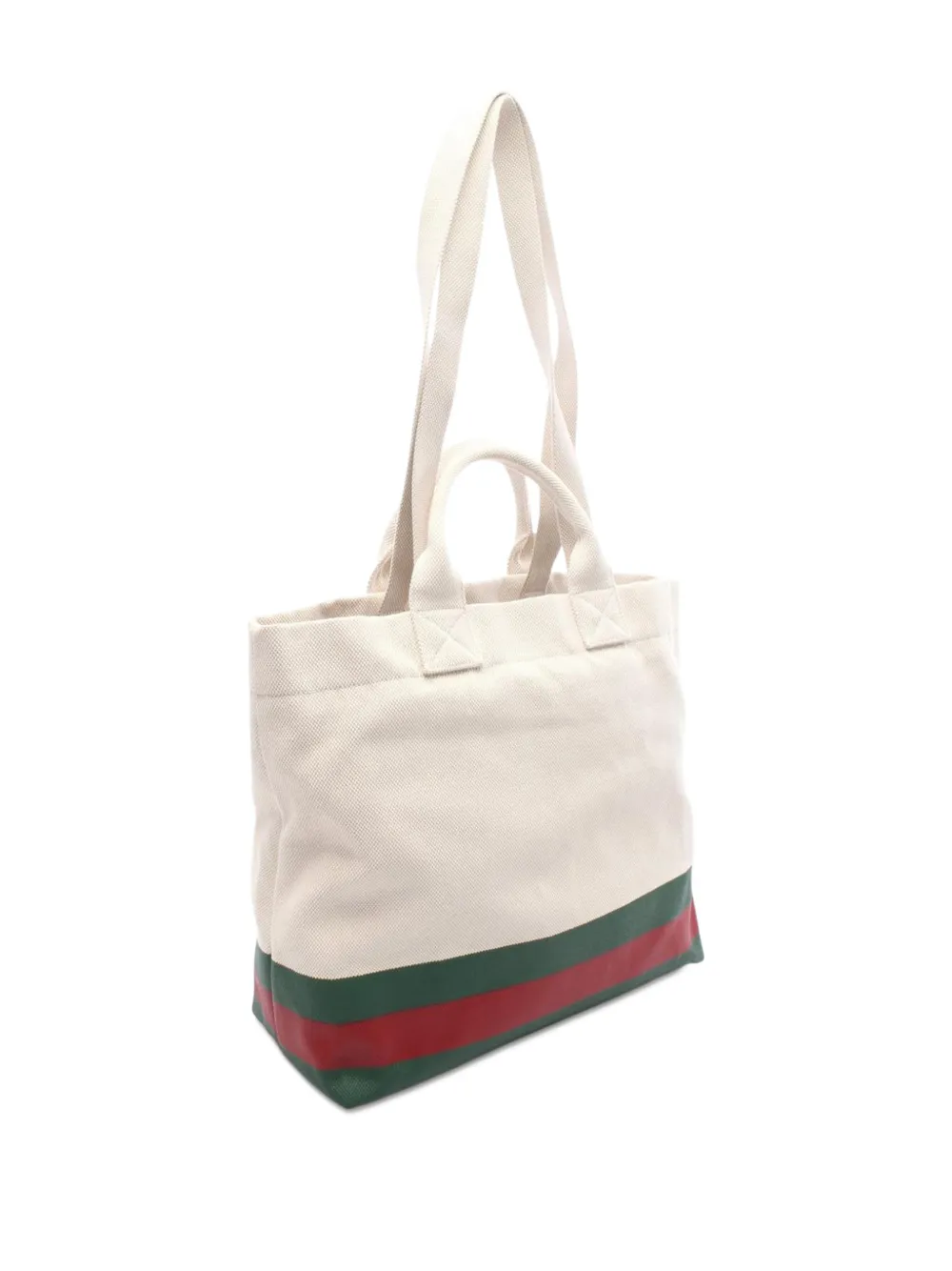 GUCCI Pre-owned 2016-2025 Canvas Web Tote Bag In Brown