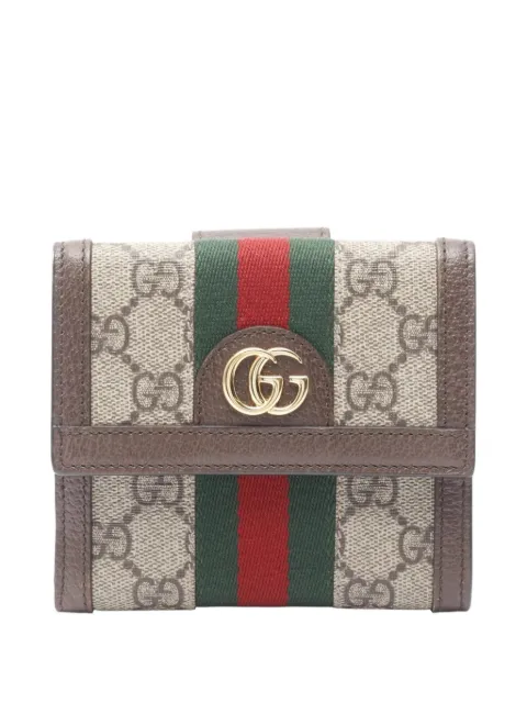 Gucci Pre-Owned 2016-2025 GG Ophidia Web Flap Wallet small wallets